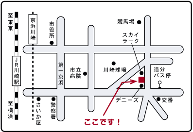 駅から弊社までの地図